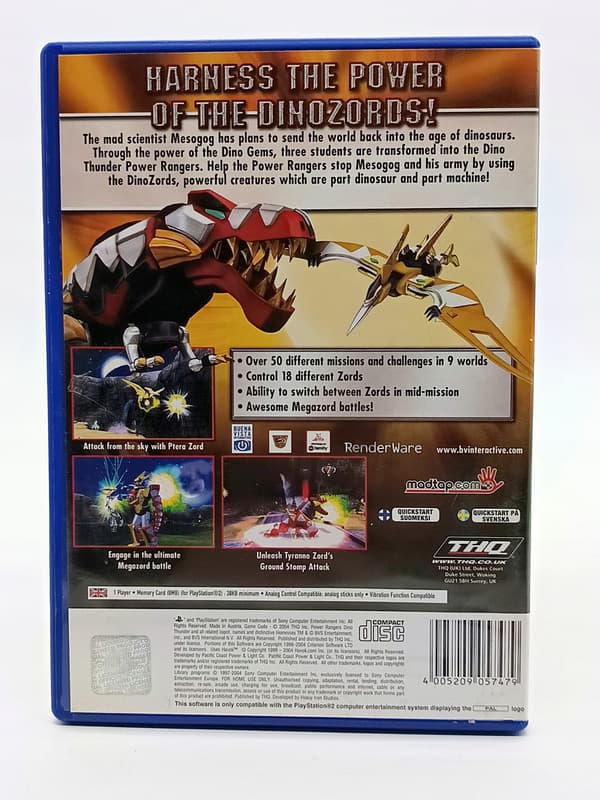 POWER RANGERS DINO THUNDER game for Sony PlayStation 2 (PS2)