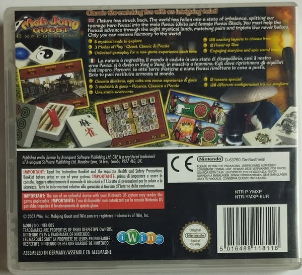 Mah Jong Quest Expeditions for Nintendo DS