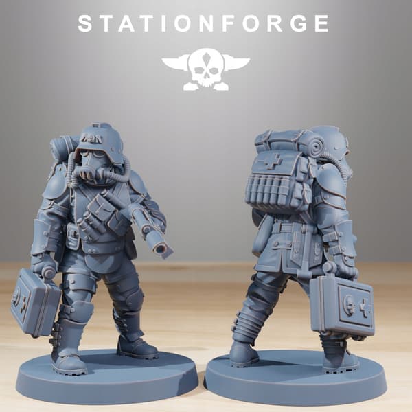 GrimGuard Ironclads x5 – Station Forge – 3D-utskrift