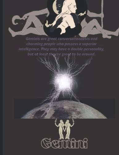Zodiac Notebook: Gemini Notebook 8.5 x 11 inches – 110 lined pages || Bla