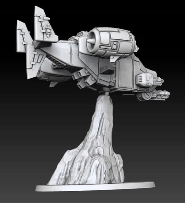 Silver Wardens Accipiter Assault Craft – a replacement model for board games/D&D/GURPS