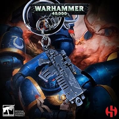 SEMIC Bolter Metallic Finish Keychain / keyring featuring a Warhammer 40,000 design