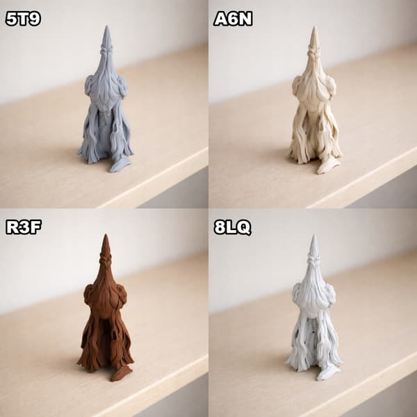 DECORATIVE PHOENIX FIGURINE ON A FLAME-SHAPED BASE – MANY COLOURS
