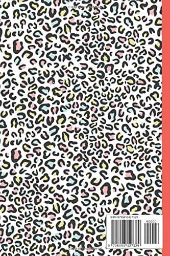 Leopard Notebook: Lined Journal/Notebook, 120 pages, Leopard, Colourful, Playful