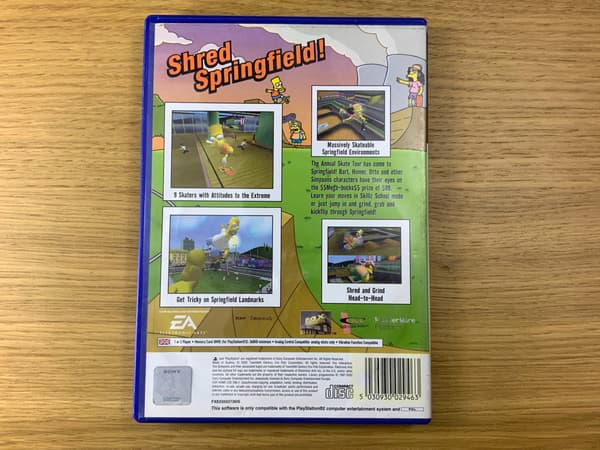 THE SIMPSONS SKATEBOARDING – PS2 disc, very good+ condition