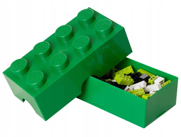 LEGO building block lunch box, breakfast container – GREEN