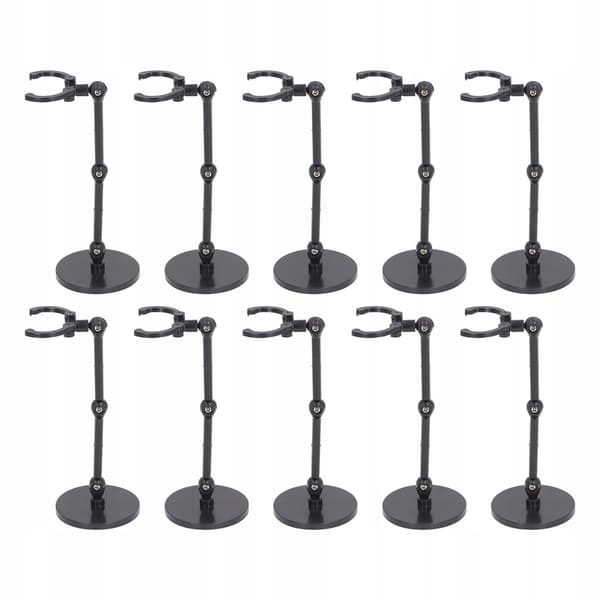 Figurine stand, flexible plastic stand for collectable dolls