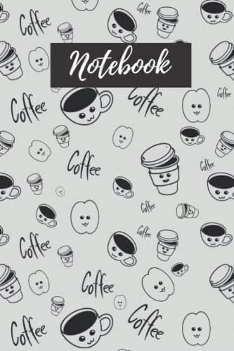 Light Grey Coffee-Themed Cartoon Notebook: A Cute Coffee-Themed Notebook in