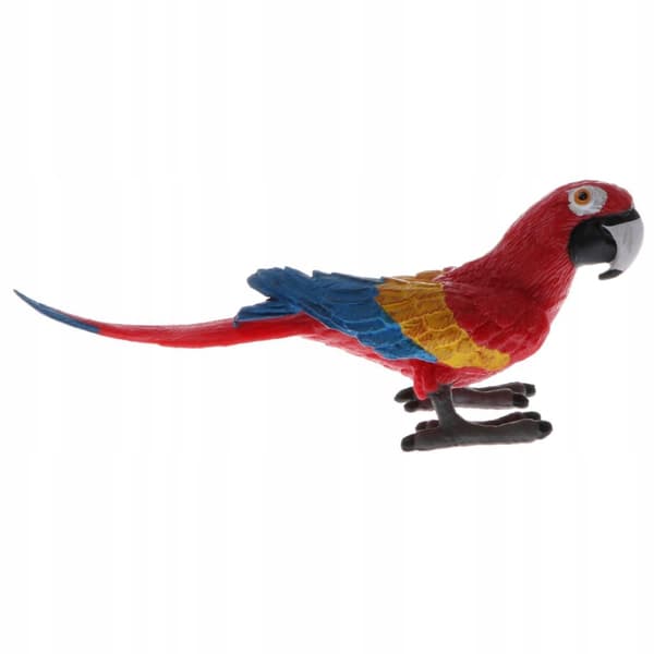 Animal Model Simulation, Toy Figure, Figurine, Home Decor, Red Parrot