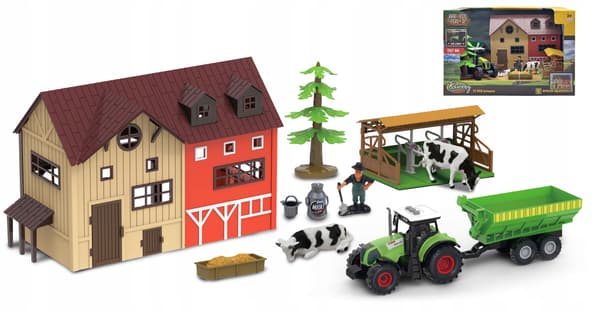 Farm Set with Metal Tractor, Light and Sound Effects