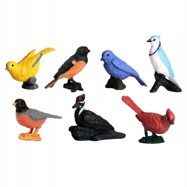 Set of 7 Animal Model Miniatures: Bird Simulation
