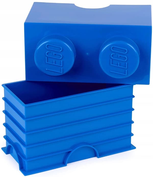 LEGO Brick 2 toy storage box, blue, rectangular