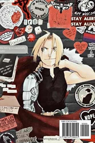 Edward Elric Notebook: Lined Pages Notebook, Small Size, 6x9 inches / 110 pages