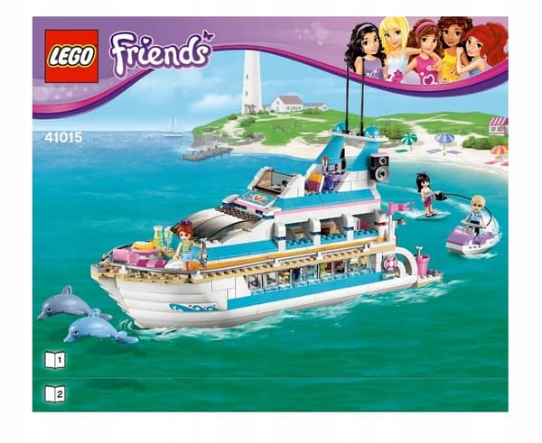 LEGO PAPER MODEL INSTRUCTIONS (NO BRICKS) – Friends Dolphin Cruiser 41015, 2013