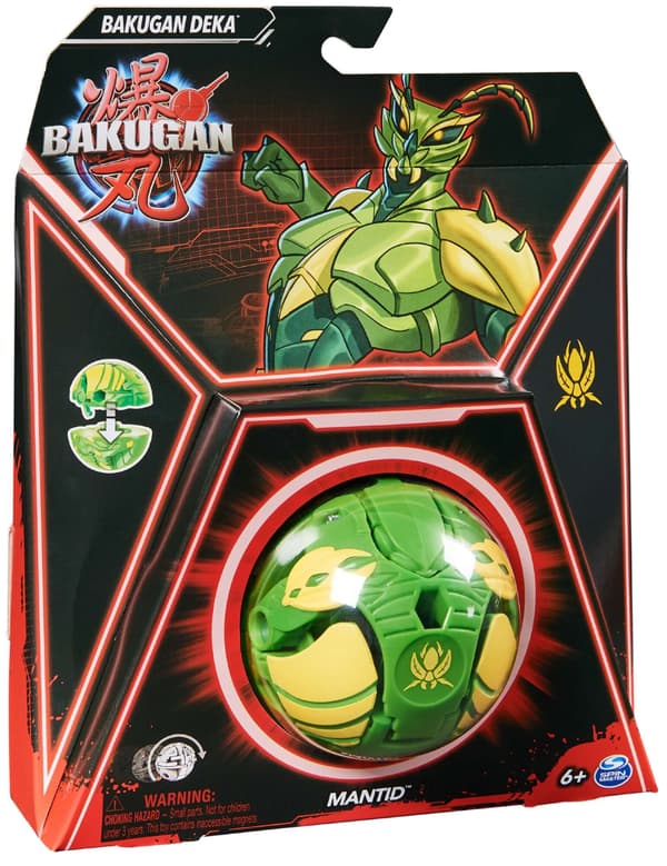 BAKUGAN DEKA MANTID LARGE TRANSFORMING SPHERE FIGURINE + CARD