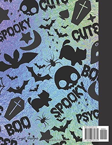 Composition Notebook: Creepy Cute Spooky Pastel Goth 8.5 x 11, 110 pages, Wi