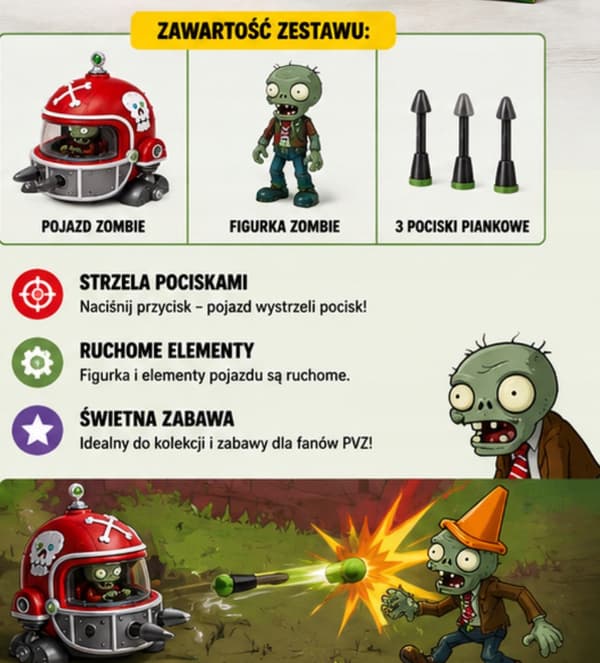 Plants vs. Zombies Space Zombie Robot PVZ | Interactive Figurine | Set