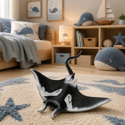 RUBBER STINGRAY FISH FIGURINE