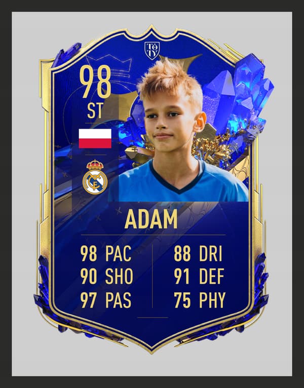 FIFA 21 Personalised FUT TOTY Card FRAME 53x43