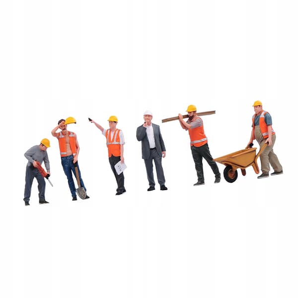 1:24 Construction site worker figures to decorate Tiny’s doll’s house