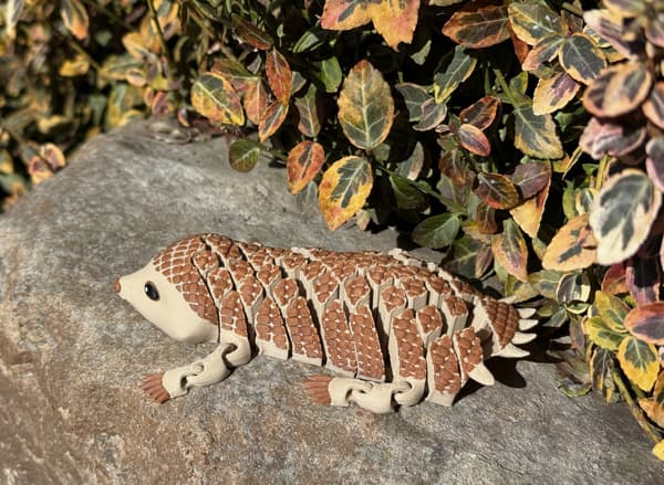 Baby 3D Armoured Ship – segmented, movable figurine | stress-relief gadget