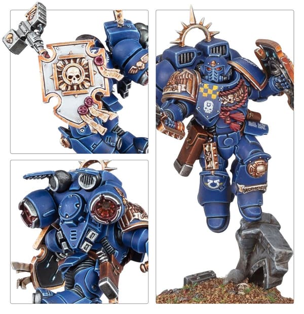 Space Marines-kaptein med hoppepakke og relikvieskjold