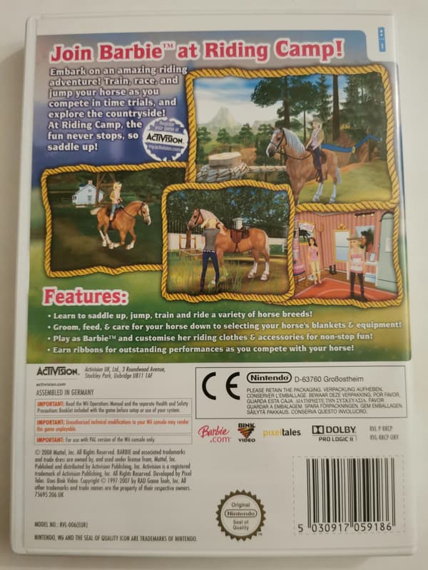 Barbie Horse Adventure Riding Camp for Wii