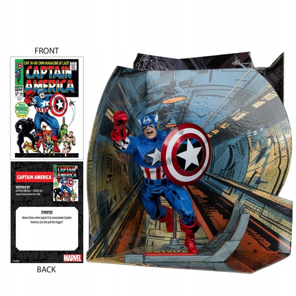 McFarlane Marvel Captain America 1:10 Scale Collectible with Scene (Capta