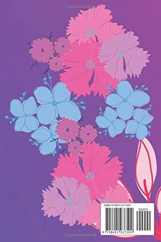 Notebook: retro-style colourful blank notebook in pink, blue and green