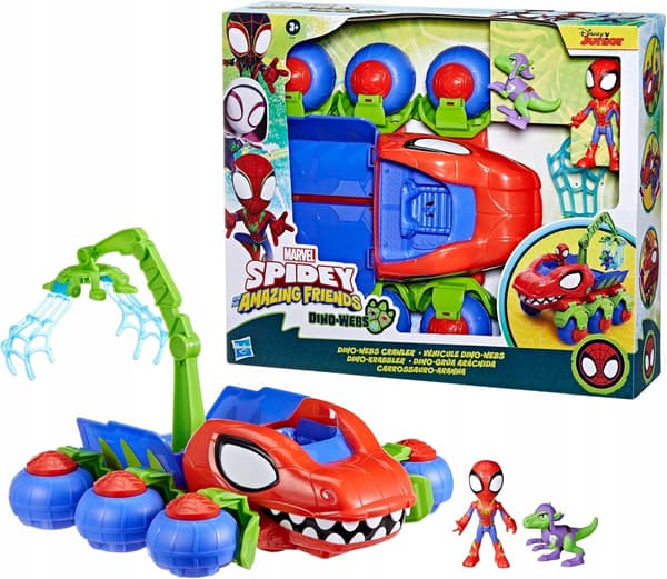 HASBRO Marvel Spidey and Super Buddies Dino-Web Crawler Spider-Man Set