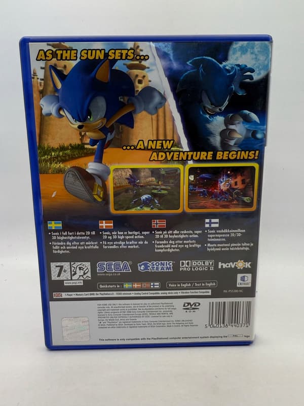 Sonic Unleashed 3XA PS2 Sony PlayStation 2 (PS2)