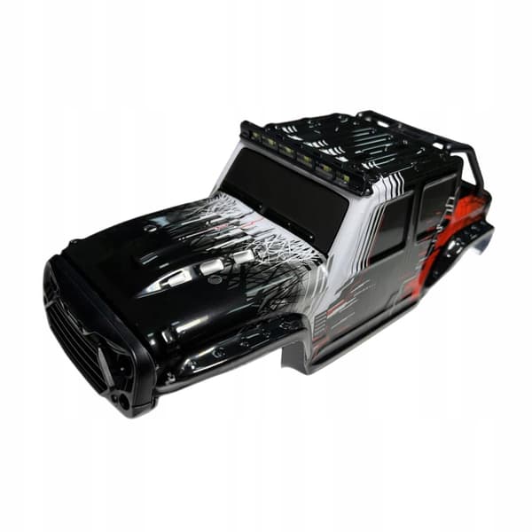 1/14 Scale RC Car Body Shell – DIY Modification – Black and Red Remote Control