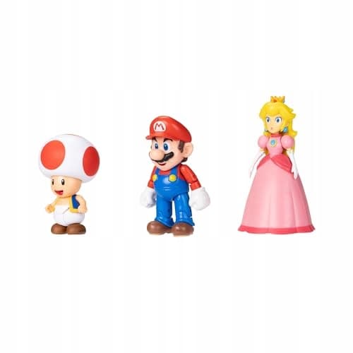 Nintendo Super Mario 3 Mario, Peach and Toad Figures – Children’s Toy Set