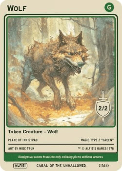 Magic: The Gathering Wolf Token