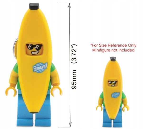 LEGO LED FLASHLIGHT KEYRING – BANANA KEYRING + GIFT BAG