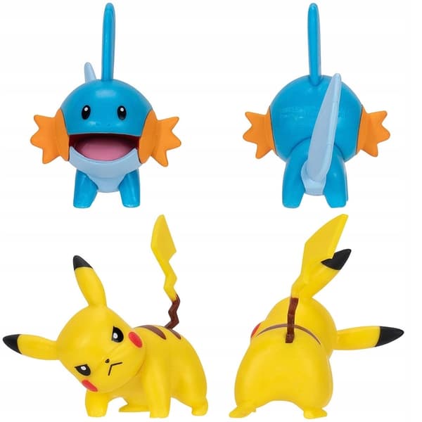 POKÉMON BATTLE FIGURES 2-PACK: PIKACHU + MUDKIP