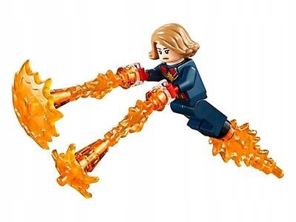 Lego minifigure @@@ CPT. MARVEL + FIRE @@@ from set 76131