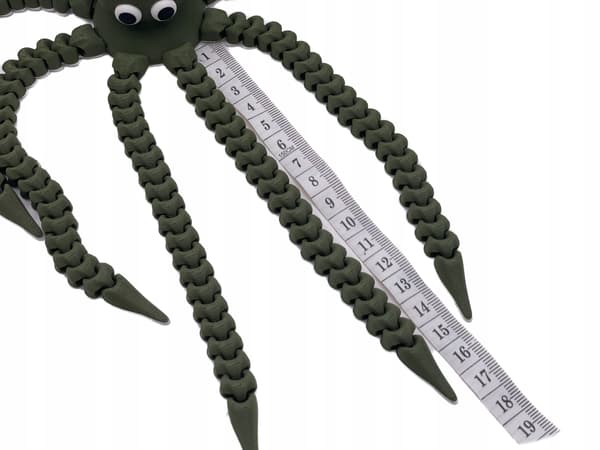 3D moving octopus – bottle figurine, green, 17 cm tentacles