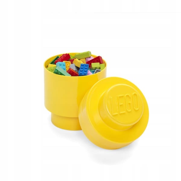 LEGO® round blue single brick container