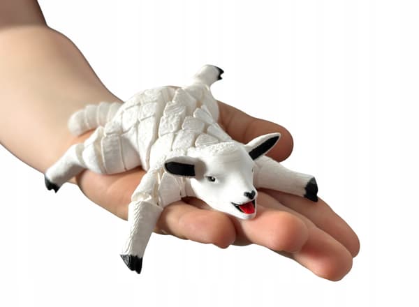 Cute 3D segmented lamb – a charming, flexible figurine, a toy