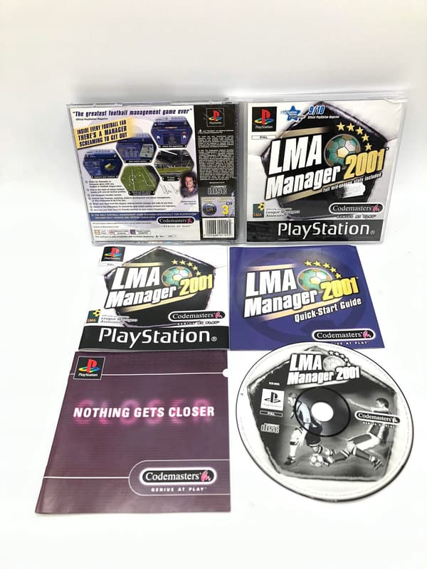 LMA MANAGER 2001 game for Sony PlayStation (PSX)