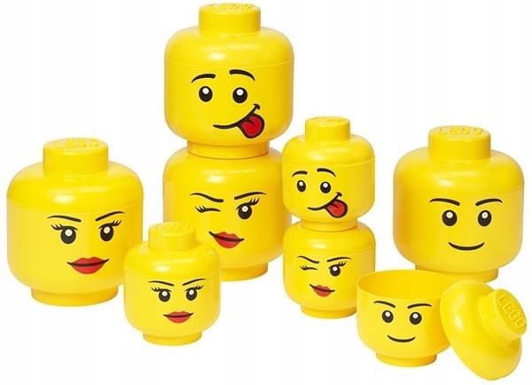 LEGO Medium Silly Tongue Head, Gapcio, 16 cm. Container, Size S