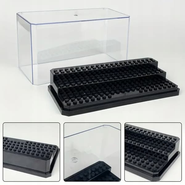 Black acrylic display case for LEGO minifigures