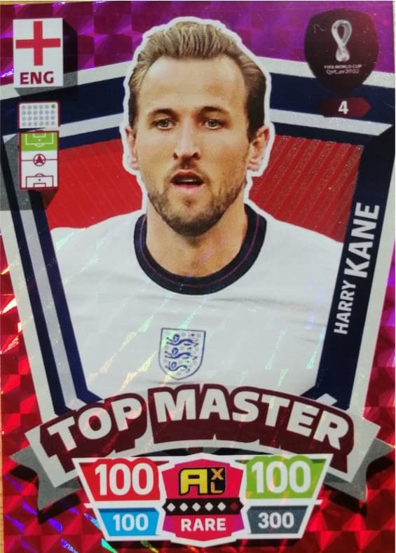 WORLD CUP QATAR 2022 TOP MASTER 4 HARRY KANE ENGLAND