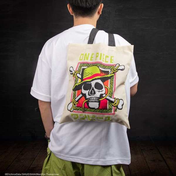 Fabric bag featuring Luffy’s skull, One Piece