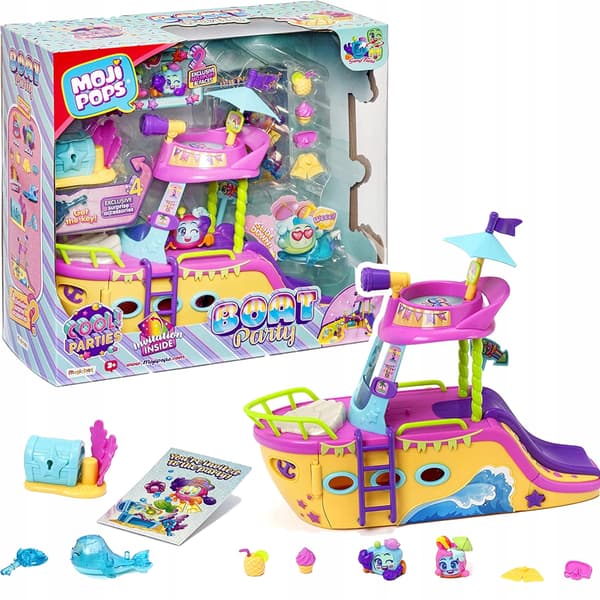 MOJIPOPS MAGIC BOX BOAT PARTY MAGIC SET WITH 2 CHILDREN’S SHIP FIGURINES