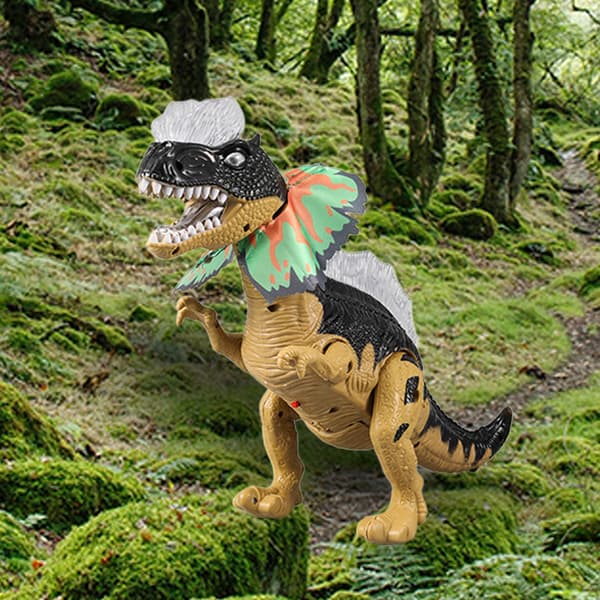 Electronic ABS walking dinosaur with walking motion Hand-eye coordination Brown