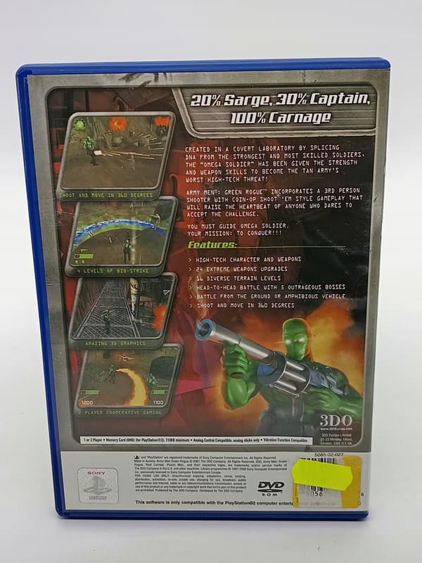 Army Men: Green Rogue PlayStation 2 (PS2) boxed