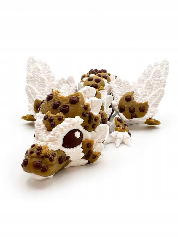 ‘Cookie Dragon’ – an artistic 3D figurine with moving parts