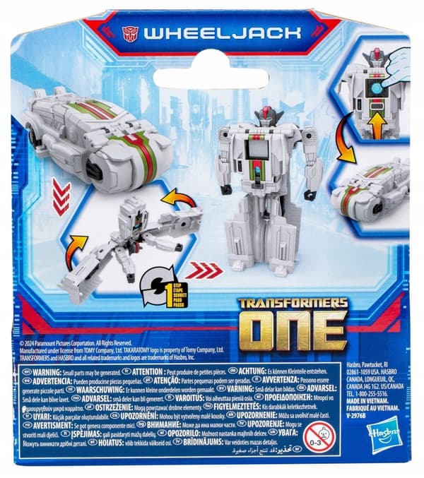 HASBRO TRANSFORMERS ONE 1STEP COG CHANGER WHEELJACK F9384